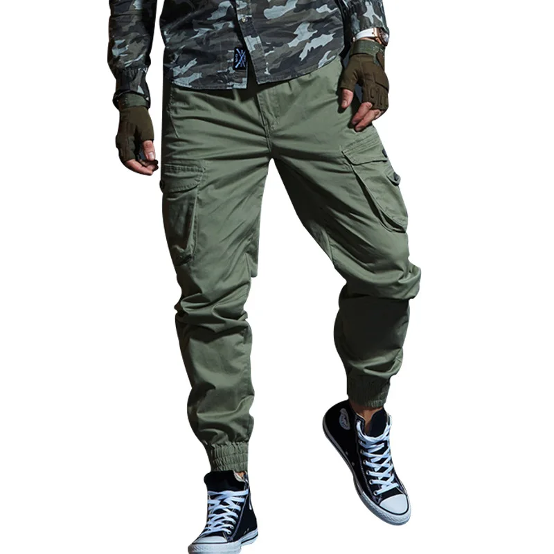 

Casual Pants Men Tactical Joggers Camouflage Cargo Pants Multi-Pocket Fashions High Quality Trousers Outdoor Training Overalls