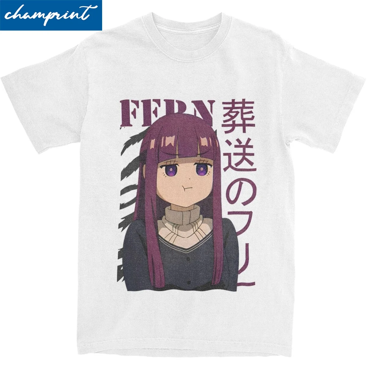 Sousou No Frieren Anime Fern T-Shirts Men Women Hipster Cotton Tee Shirt Crew Neck Short Sleeve T Shirts Summer Tops