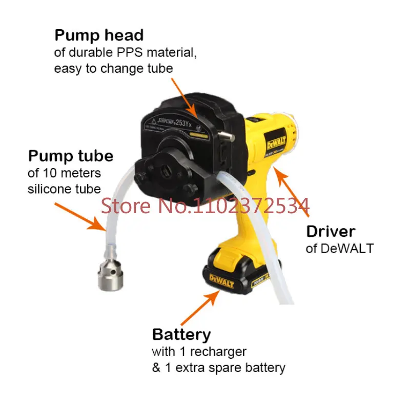 

JIHPUMP Peristaltic Pump High Volume Total Solo Auto Handle Portable Sampler Automatic Oil Water Air Milk Sewage Headspace 1L