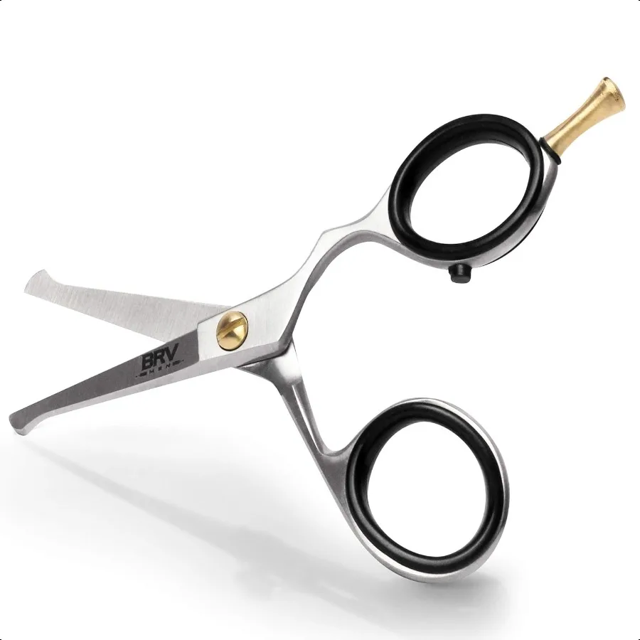 

RoundedTip Small Trim Scissors for Men 4.2 High Carbon Stainl Steel Nose Hair for Men Profional Grooming Scissors for Beard Mus