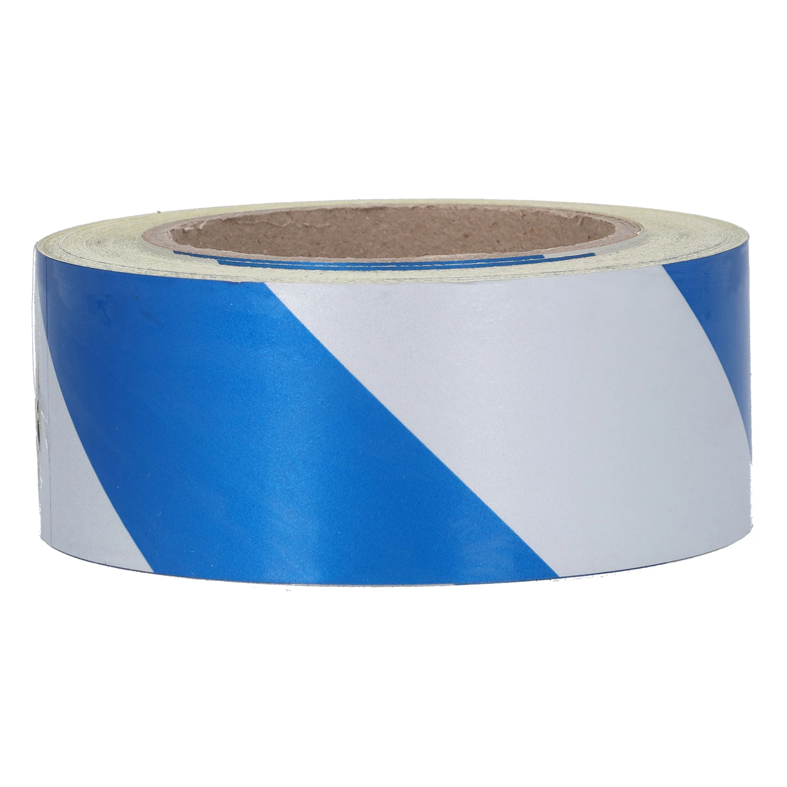 ZK40 5cmx30m Reflective Safety Warning Tape Blue White Striped Hazard Marking Tape Safety Strips