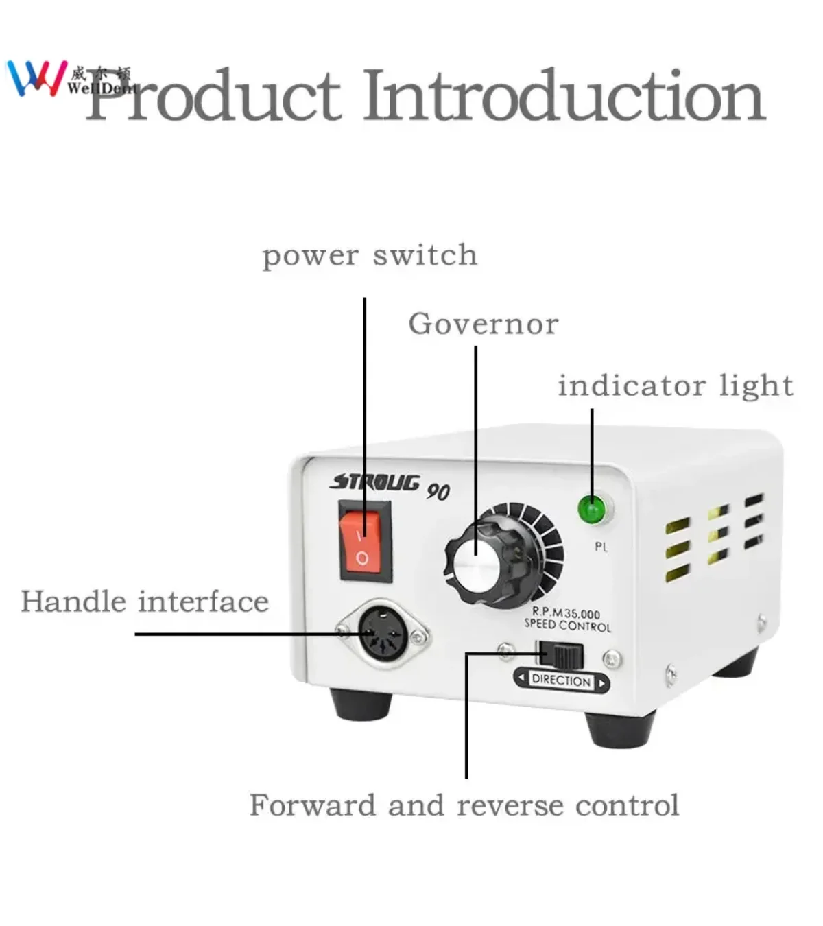 Dental Micromotor 65W 35000 RPM Strong90 Sanding Machine
