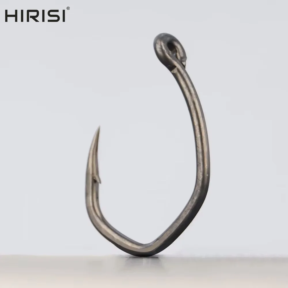 

Hirisi 15pcs Carp Fishing Hooks PTFE Coated with Eye Micro Barbed High Carbon Steel Fish Hooks for Carp Fishing Accessories X923