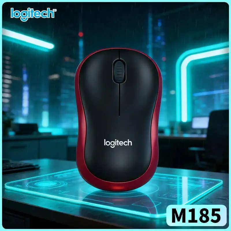 Logitech M185 Wireless Mouse trustworthy 2.4G wireless produce smooth desktop laptop home office daily operating experience