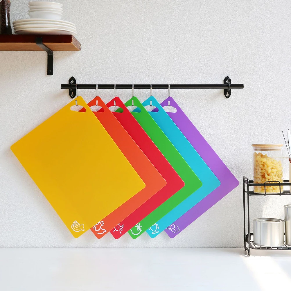 

4 шт. разделочная доска, пластиковый разделочный блок для кухни, дома, фруктов, овощей, полипропилена, нескользящая, легко чистящаяся, экономия места