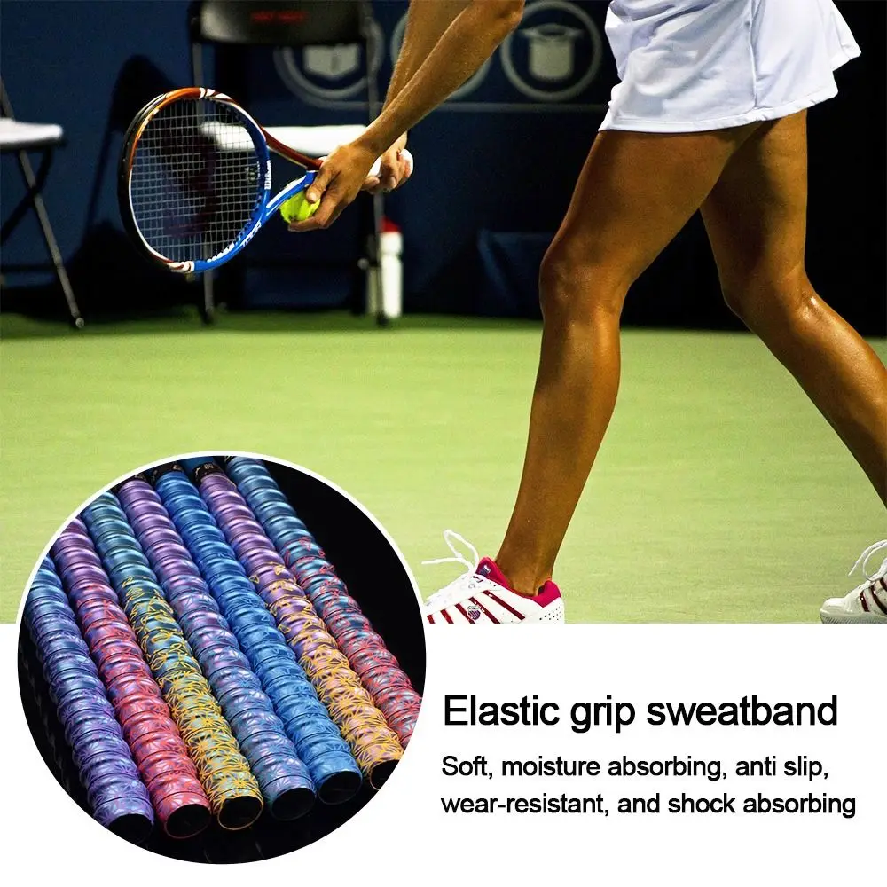 Gradient Colorful Thickened Sport Fishing Rod Sweatband Anti-Slip Sweat Tape Wraps Badminton Tennis Racket Grip Tape