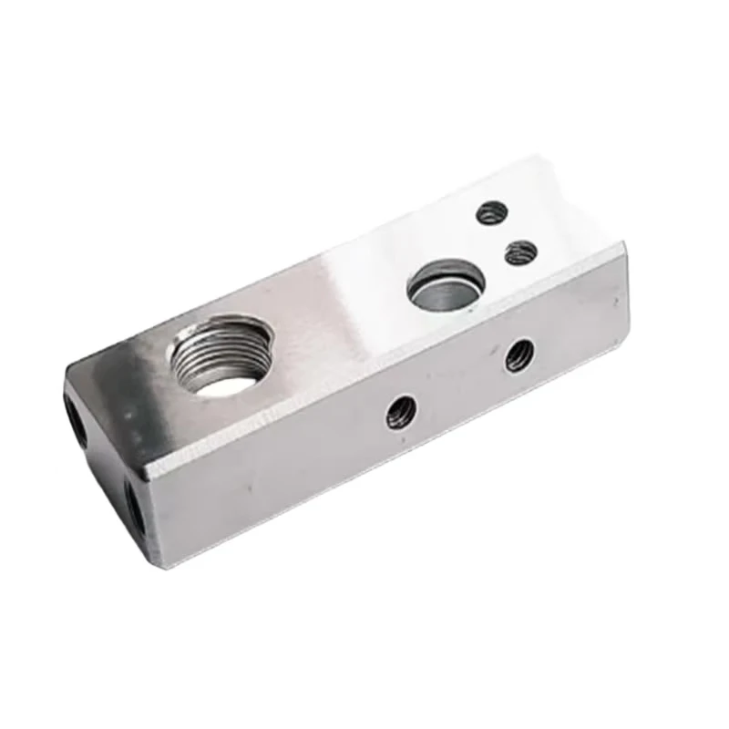 Custom CNC machined stainless steel/aluminum alloy precision mechanical multi-threaded hole adapters