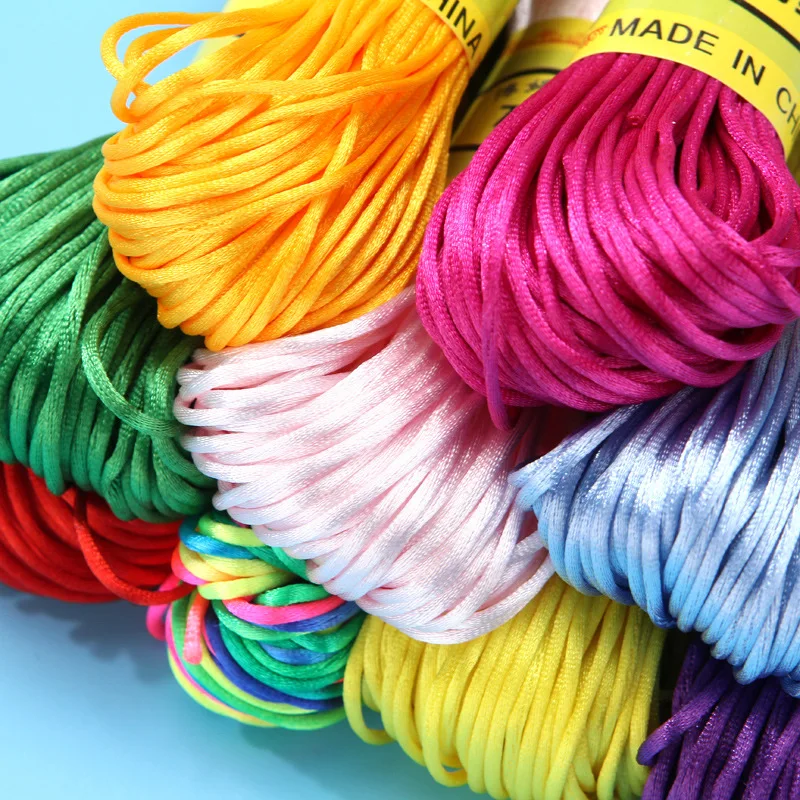 Handmade Chinese Knot String Thread, Rope String, Braided Rope, Good Quality, DIY Jewelry Accessories, No.7, 1.5mm * 20m