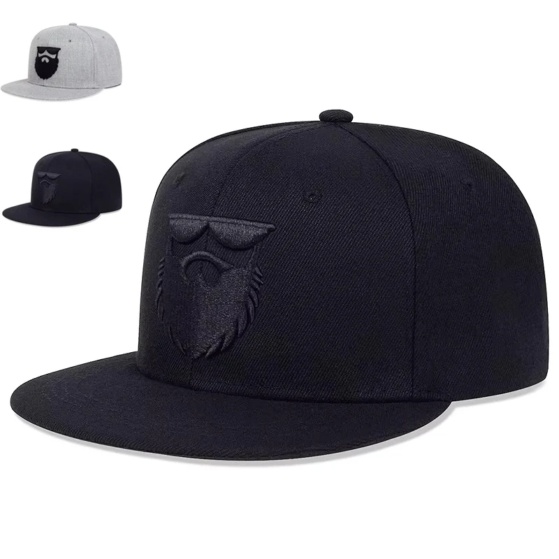 Cappelli hip-hop ricamati da uomo anziano con barba unisex Primavera Autunno Berretti da baseball casual regolabili per esterni Cappellini da camionista Cappello per protezione solare