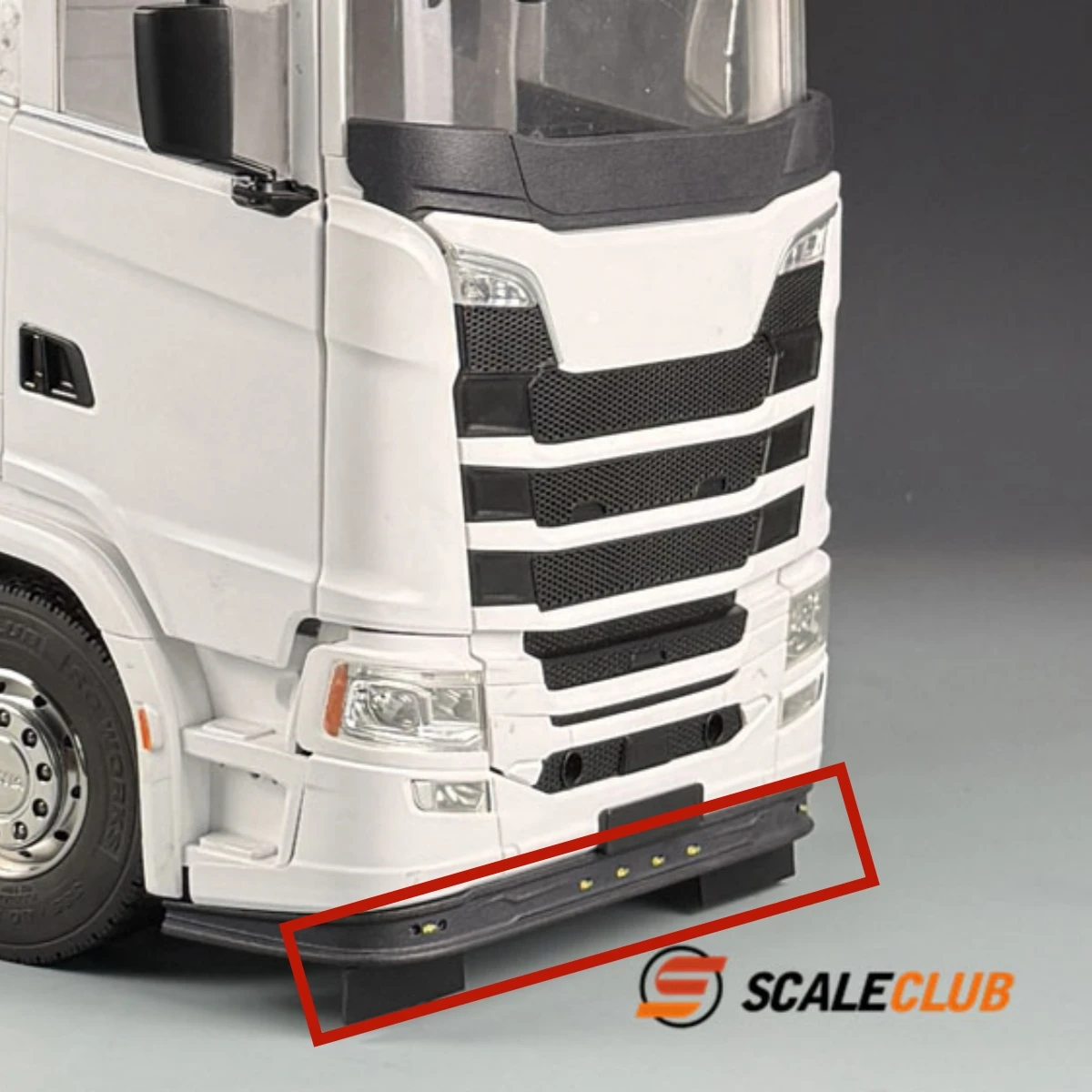 المفسد المصد SCALECLUB مع واقيات الطين BXGXRL-770S-2 لـ 1/14 Tamiya Scania 770S RC شاحنة جرار ترقية أجزاء الملحقات