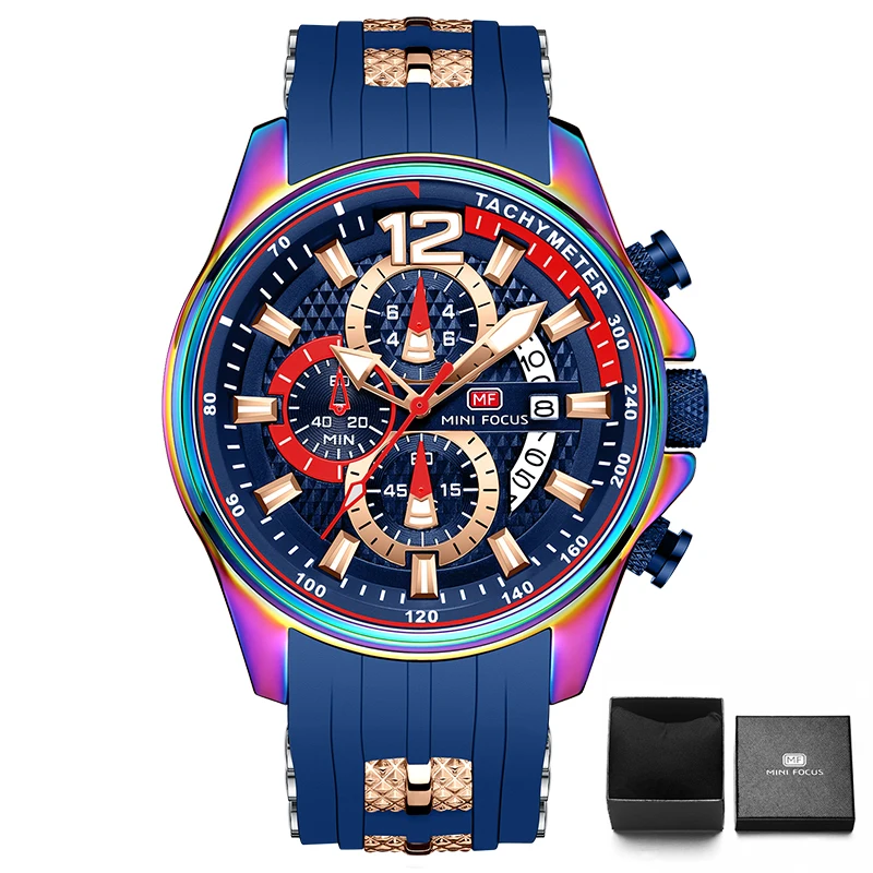 Reloj Analógico Digital de Acero para Hombre, Deportivo, Resistente al Agua, Cuarzo, Esfera Grande, Luminoso, Moda Casual - 1