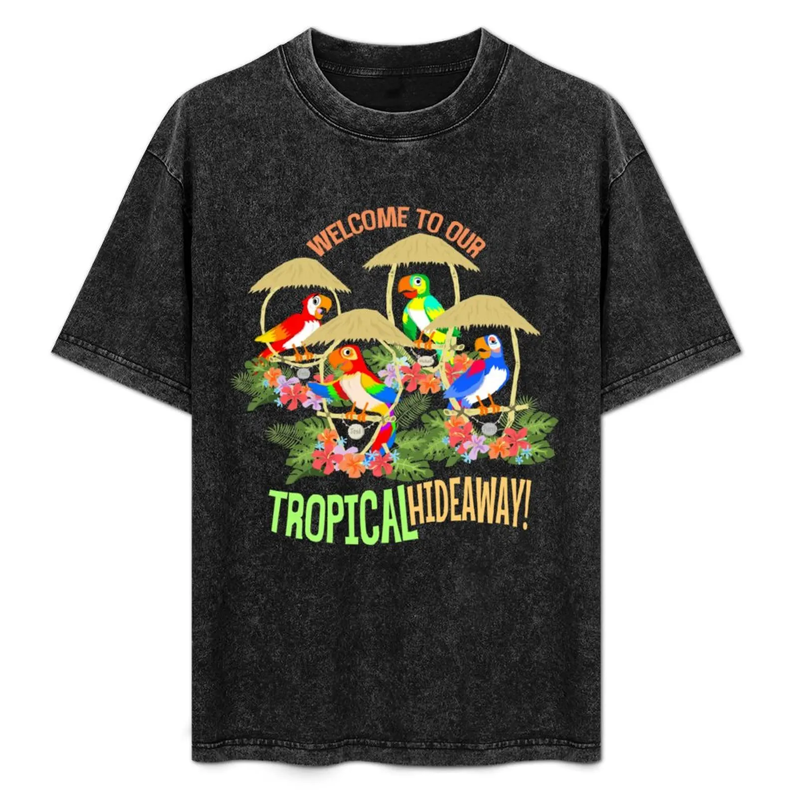 Tiki Room: Welcome to our Tropical Hideaway T-Shirt graphic t shirt vintage new edition mens vintage t shirts