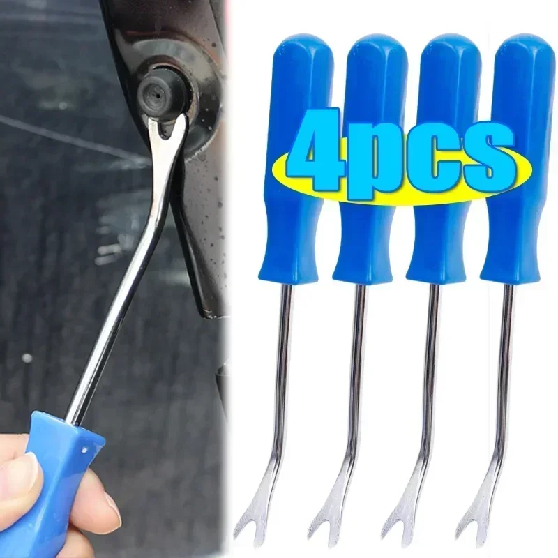 1-4pc Car Clips Fastener Remover Tool Car Panel Fastener Car Door Panel Screwdriver Nail Puller Rivet Removal Tool Car Tool Clip