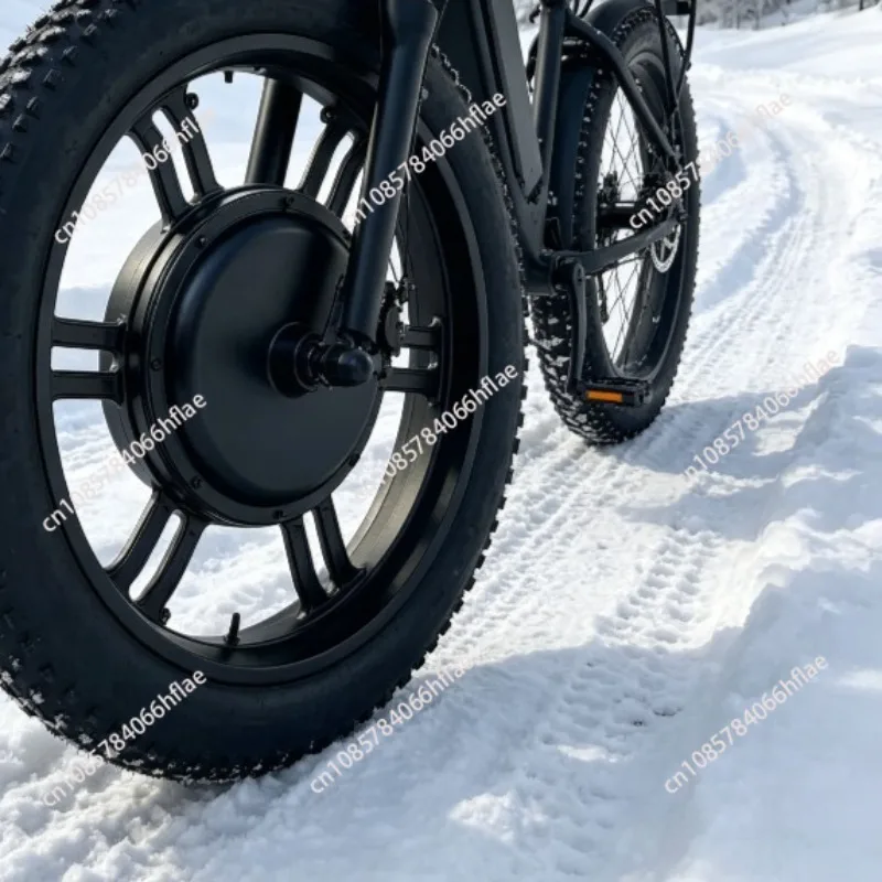 20 Inch 2000W Toothless Fat Tire Hub Motor 60km/h, 20x4.0 Front Rear Wheel Motor for Snow & Off Road Bicycle