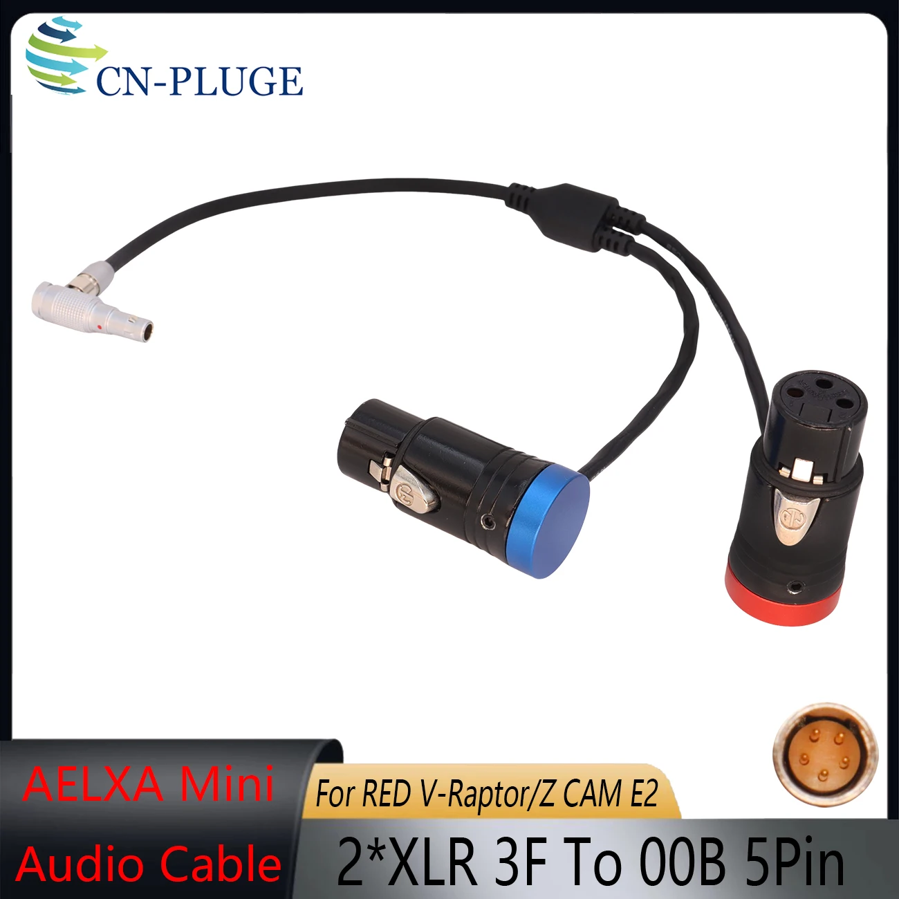 

Кабель аудио для камер ARRI Alexa Mini / RED V-Raptor, двухканальный аудиокабель для микрофона, 00B 5-контактный на двойной низкопрофильный XLR 3-контактный (гнездо)