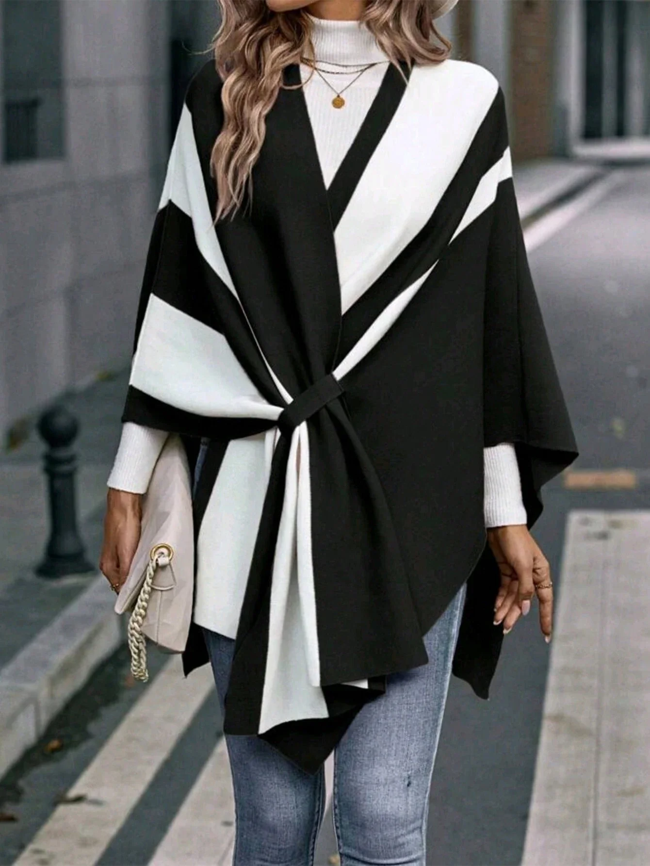New winter scarf with two color pattern split shawl for women warm and fashionable warm and comfortable luxery designer women