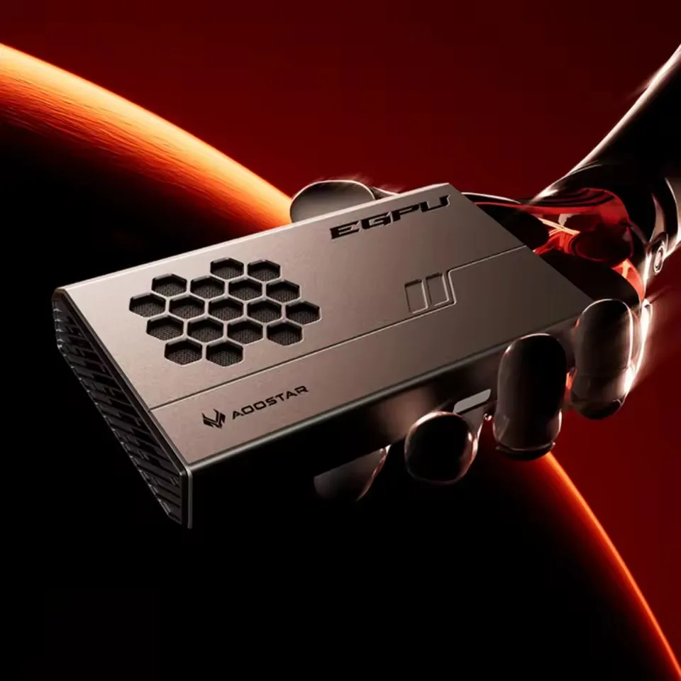 محطة إرساء الرسومات AOOSTAR EGPU RX 7600XT OCulink USB4 CNC الألومنيوم PCIE4.0 موسع الكمبيوتر المحمول متعدد الواجهات #3