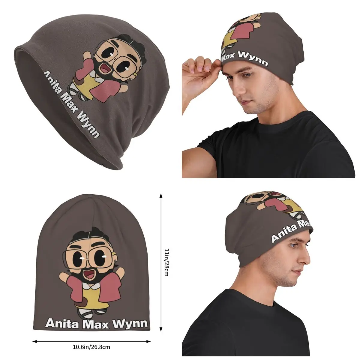 Anita Max Wynn 4 Unisex Cycling Brimless Urinal Hat Knitted Hat For Men And Women Casual Creative