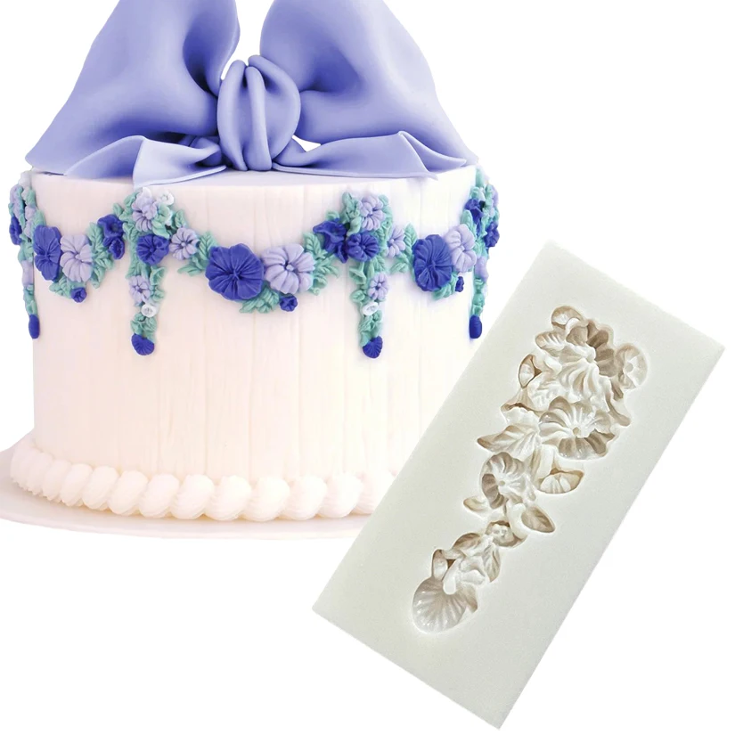 Morning Glory Silicone Cake Baking Mold Sugarcraft Chocolate Cupcake Mould Fondant Cake Decorating Tools