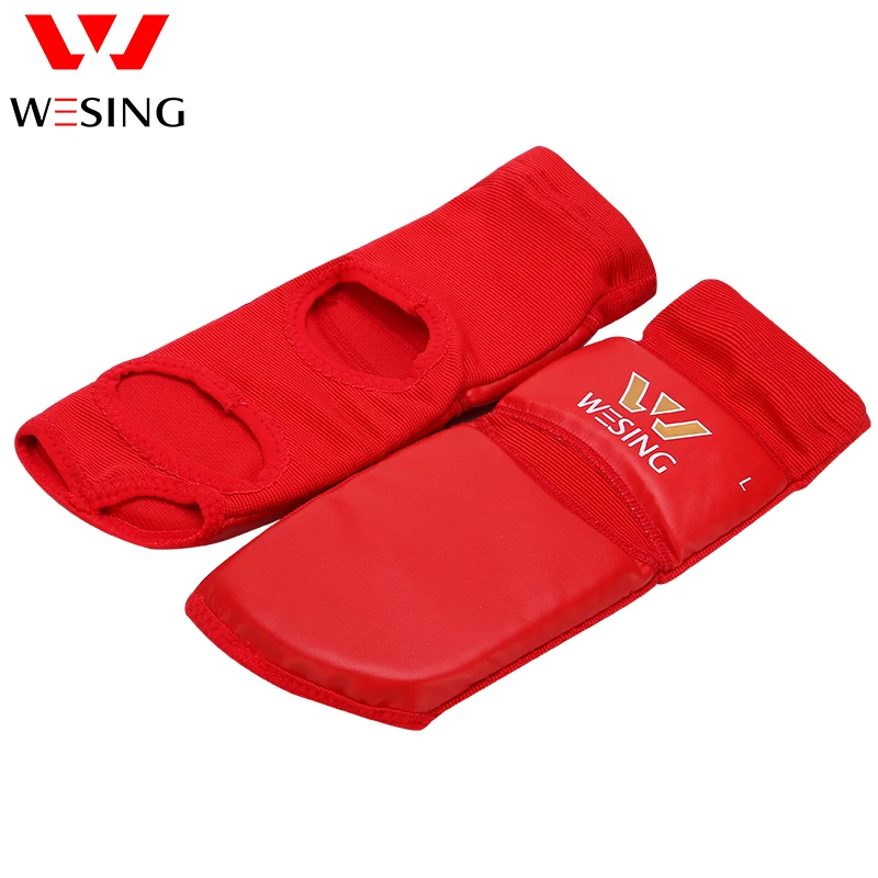 Wesing PU Leather Instep Guard Feet Protector with Large Size for Wushu Sanda Muay Thai Training Boxing training