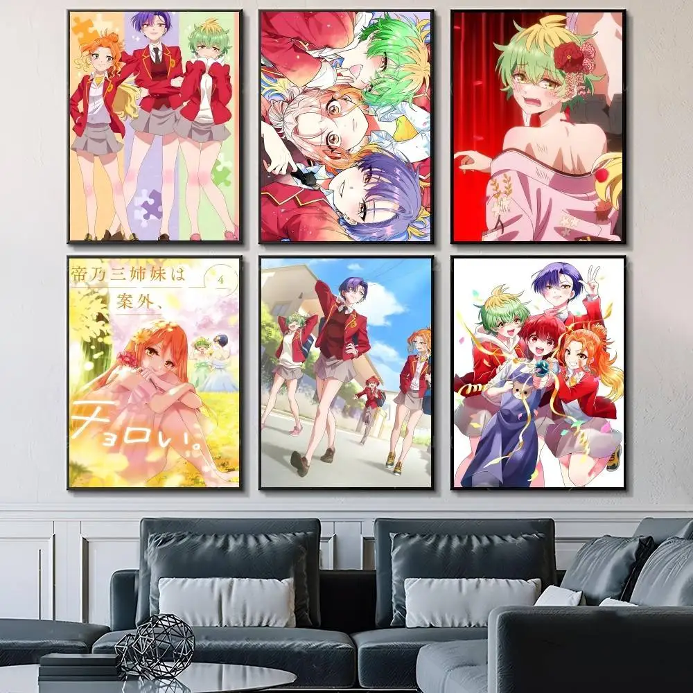 Anime Dealing with the Mikadono Sisters is a breeze Manga Posters Fancy Wall Sticker for Living Room Bar Decoration Wall Decor