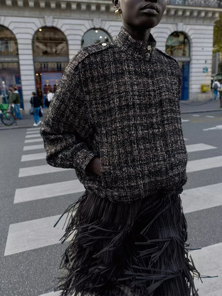 

Европейский и американский стиль 2025, зимние новые поступления, женская одежда, универсальная куртка с металлической нитью