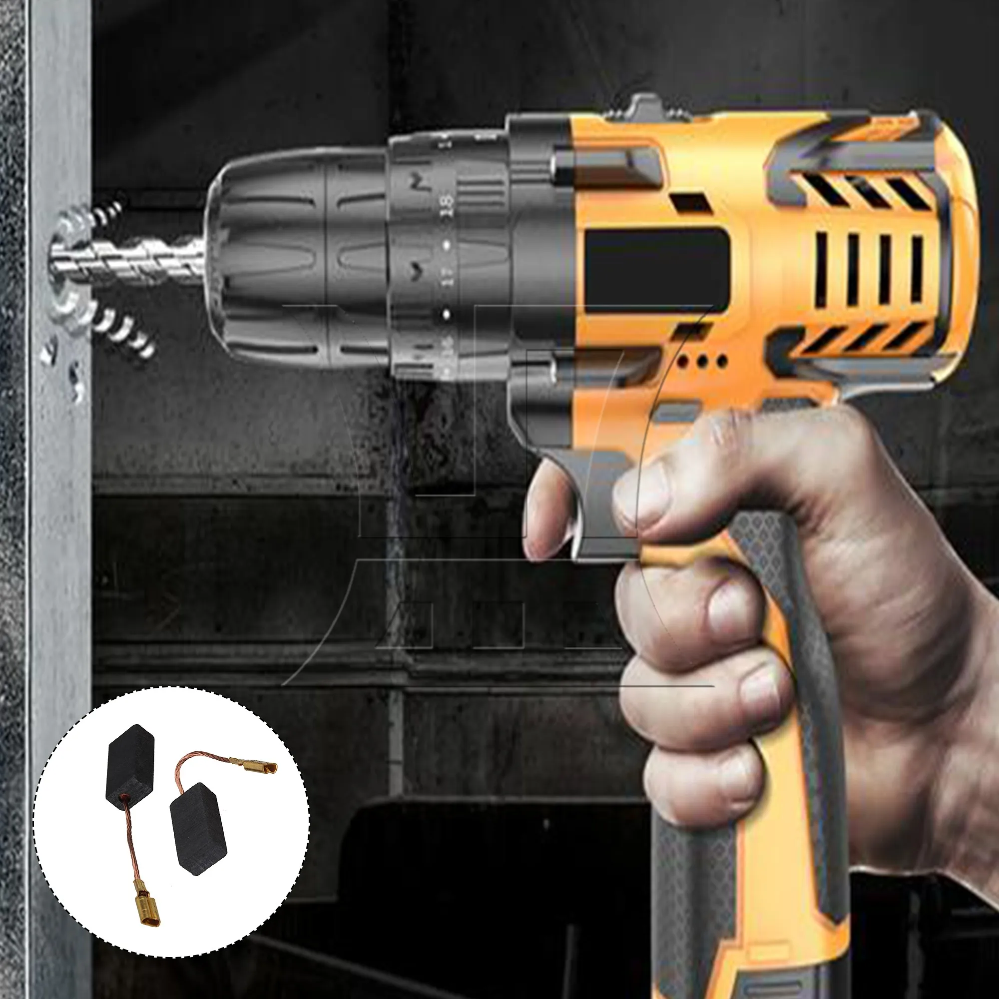 CNBTR 40 Pcs Electric Motor Carbon Brush 0.59x0.31x0.19inch Repair Power Tools