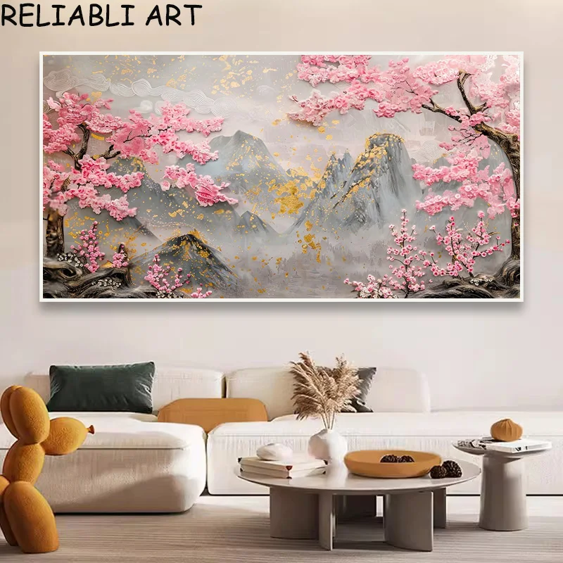 Chinese Style Ink Mountain Tree Landscape Poster and Prints Canvas Painting Wall Art Picture For Living Room Home Decor No Frame