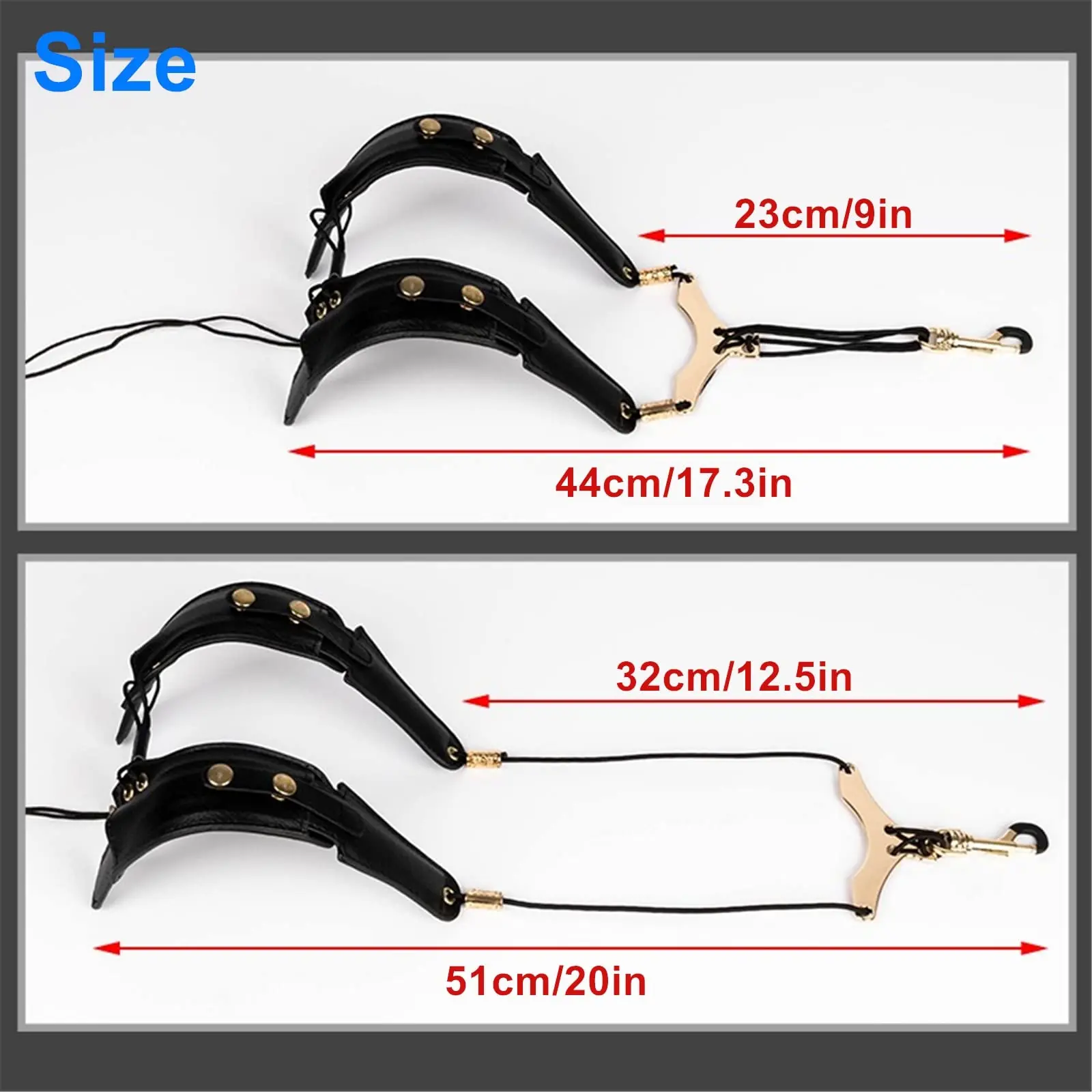 Miwayer Saxophone Strap Leather Adjustable Saxophone Shoulder Strap Saxophone Lanyard Musical Instrument Accessories