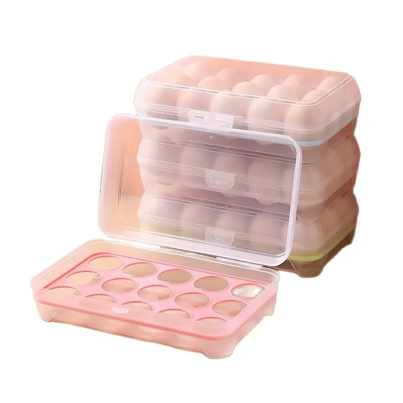 Egg Plastic Box, Food Container Organizer, Refrigerator Storage Box, Kitchen Food Preservation, Multifunctional Crisper Rack