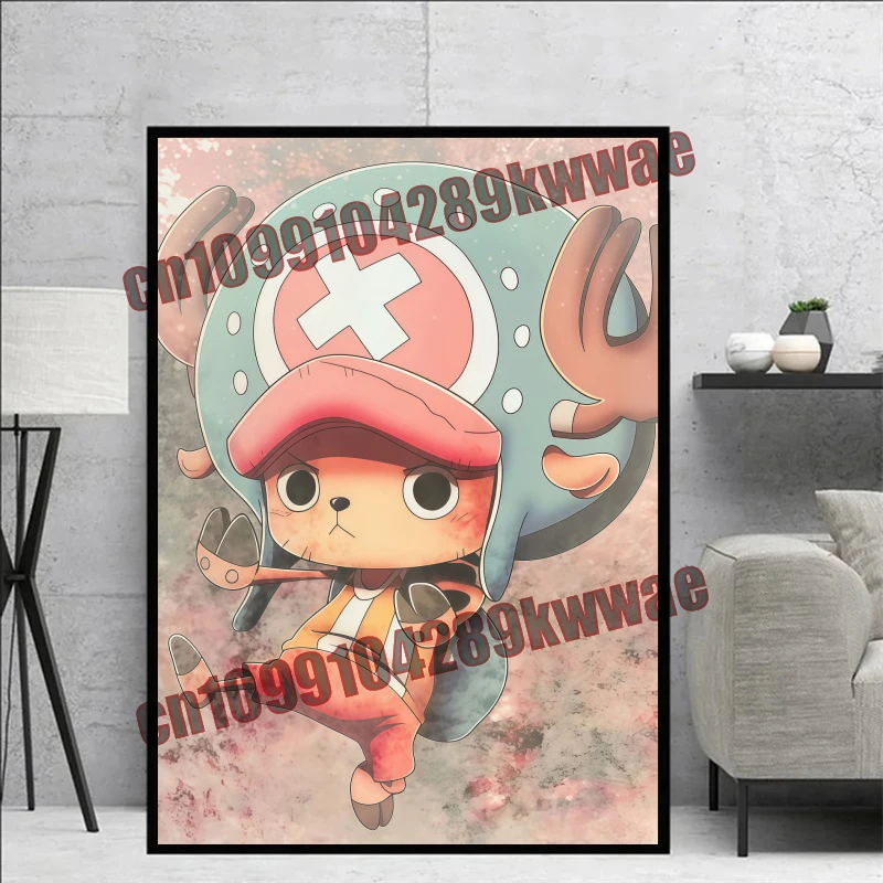 Poster Seni Lukisan Kanvas Gaya Lucu One Piece, Luffy, Anime Klasik Cocok untuk Dekorasi Rumah Ruang Tamu Hadiah Anak-anak