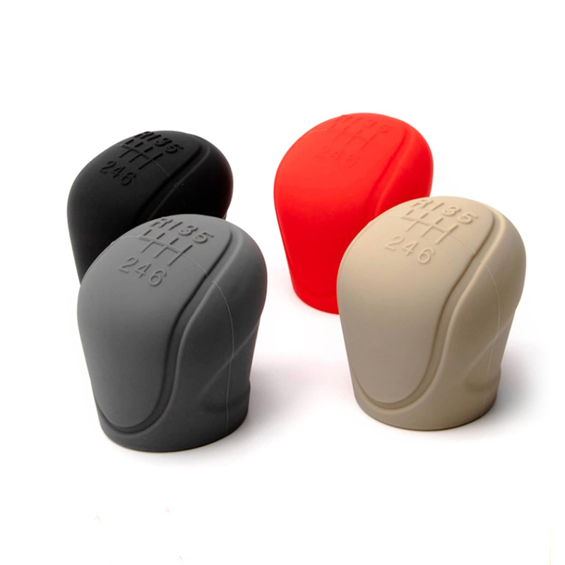  Universal Silicone Non-Slip Car Gear Shift Knob Cover 6-speed Gear Shift Grip Handle Protective Cover Auto Interior Accessories 