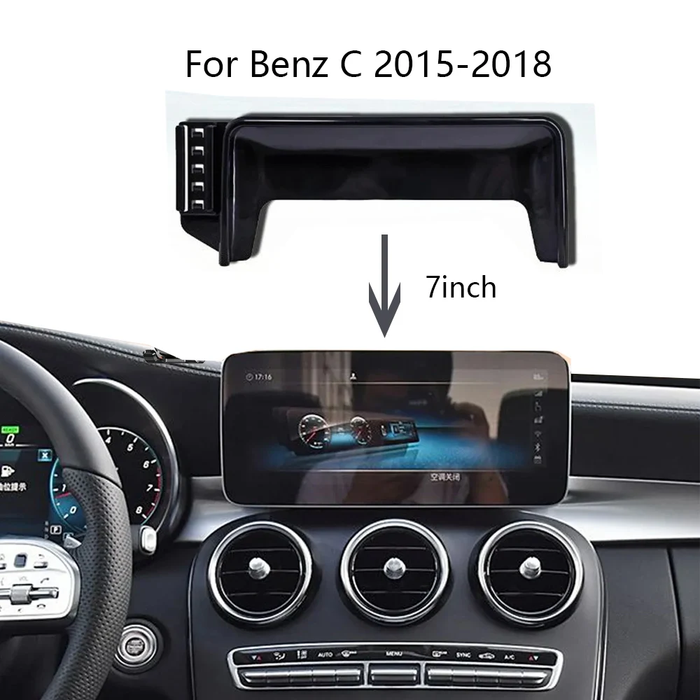 

Аксессуары для интерьера для Mercedes-Benz C Class 7 дюймов W205 2015 2016 2017 2018 GLC Автомобильный держатель для телефона Экран с фиксированной базой