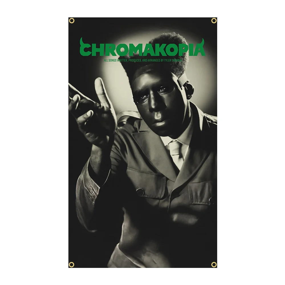 90x150cm Tyler CHROMAKOPIA The Creator Hip Pop Music Flag Tapestry Wall Hanging Modern Music Art banner Vintage Blanket