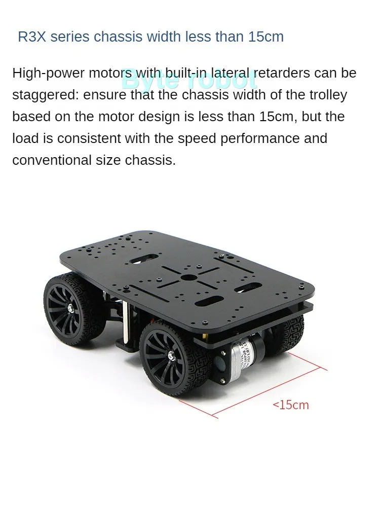 Ackerman Chassis Series Intelligent Car Chassis Unmanned Vehicle High-Precision GMR Encoder Motor Four-Wheel Drive Electric Car