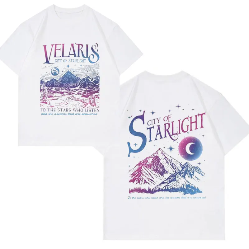 Velaris City of Starlight ACOTAR T Shirt Men's Women's The Night Court T-shirt Fashion Vintage T-shirt Oversized Cotton Tees