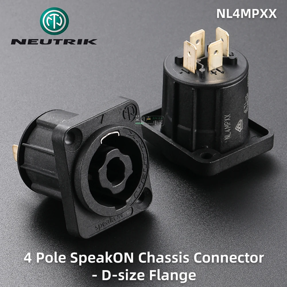 NEUTRIK 2 4 8 Pore speakON Speaker Connector NL2MPXX NL4MPXX NL8MPRXX PA/Metal Flange Socket Silver-plated Pin Chassis Connector