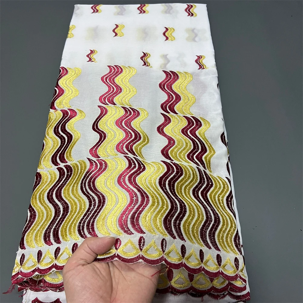 

2025 африканская нигерийская высококачественная кружевная ткань с вышивкой, французский тюль, блестки, органза, 5 ярдов для свадебных платьев XL099