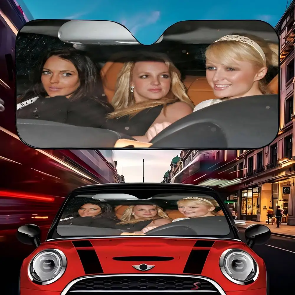 

Париж Бритни Линдсей мультфильм оконная фольга с подогревом лобовое стекло солнцезащитный козырек автомобиля переднее окно козырек автомобильные солнечные защитные инструменты