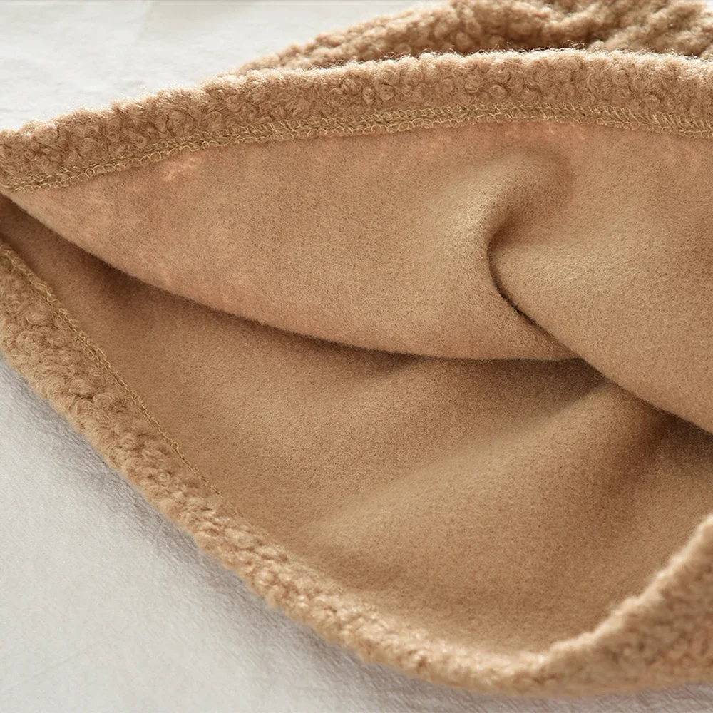 3-7 Jahre Alte Mädchen Herbst/Winter Retro-Kleidung Koreanische Version Khaki Teddy-Samt-Weste+Rock+Braunes Langarm-Unterhemd+Tasche – Detail 7