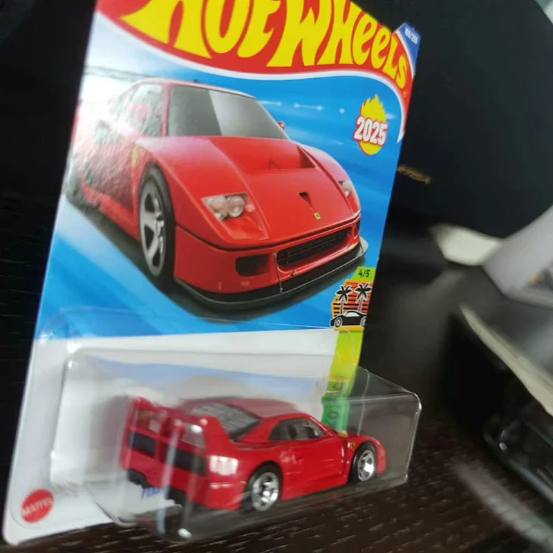 Original 2025 Hot Wheels Auto Ferrari F40 Automodell 1/64 Legierung Simulation Autos Modell Ornament Benutzerdefinierte Sammlerspielzeug Geschenke