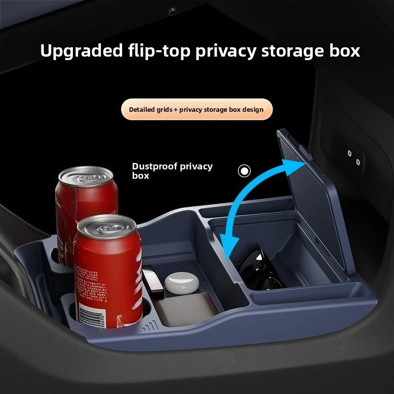

Car Center Console Lower Storage Box Silicone Partition Storage Organzier Cup Holder Interior Accessories for Xiaomi YU7 2025