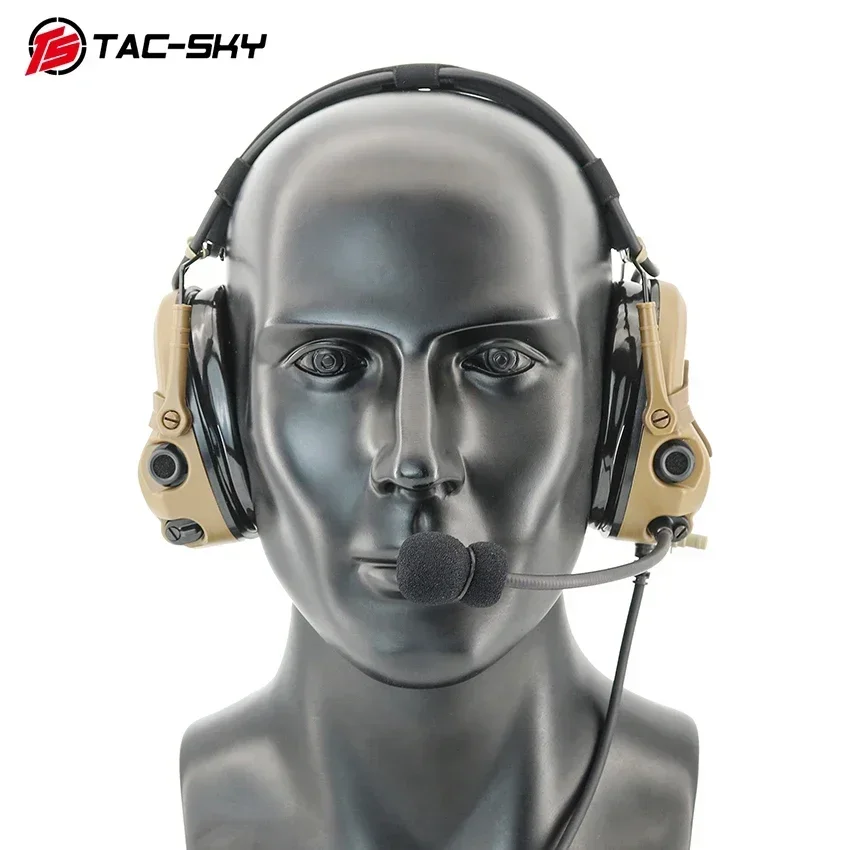 TAC-SKY Tactical Headset TAC700 Hearing Protection Electronic Shooting Earmuffs Tactical U94 V2 ptt for Baofen Walkie Talkies