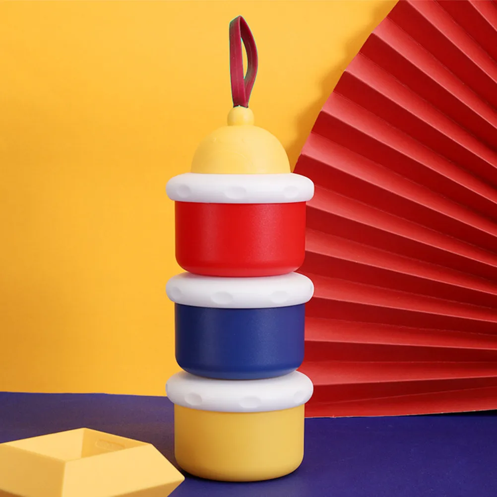 Milk Powder Box 3 Layers Portable Multi-Layer Sealed Infant Food Organizer Storage Container Leakproof Supplement Box