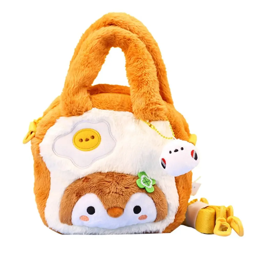 Bolso de hombro de dibujos animados de animales de peluche, bolsa de hombro, bolso de muñeca al aire libre, huevos, pingüino, portátil