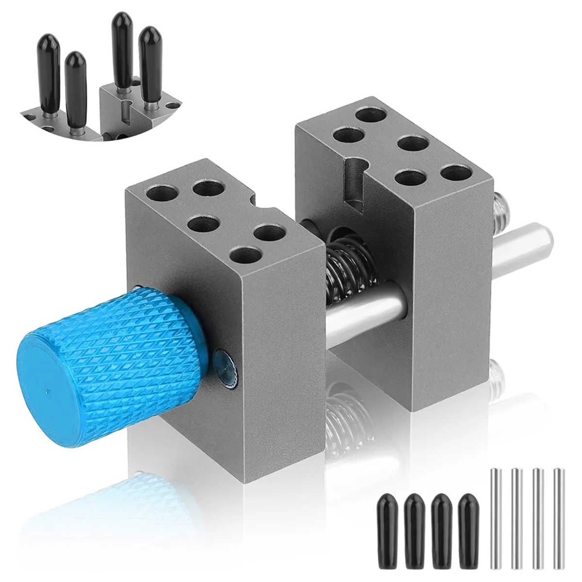 

A002 Metal Handy Mini Vise Clamp,Universal Drill- Vice Grip with 10x Alternative Holes for Scale Model Hobby Red