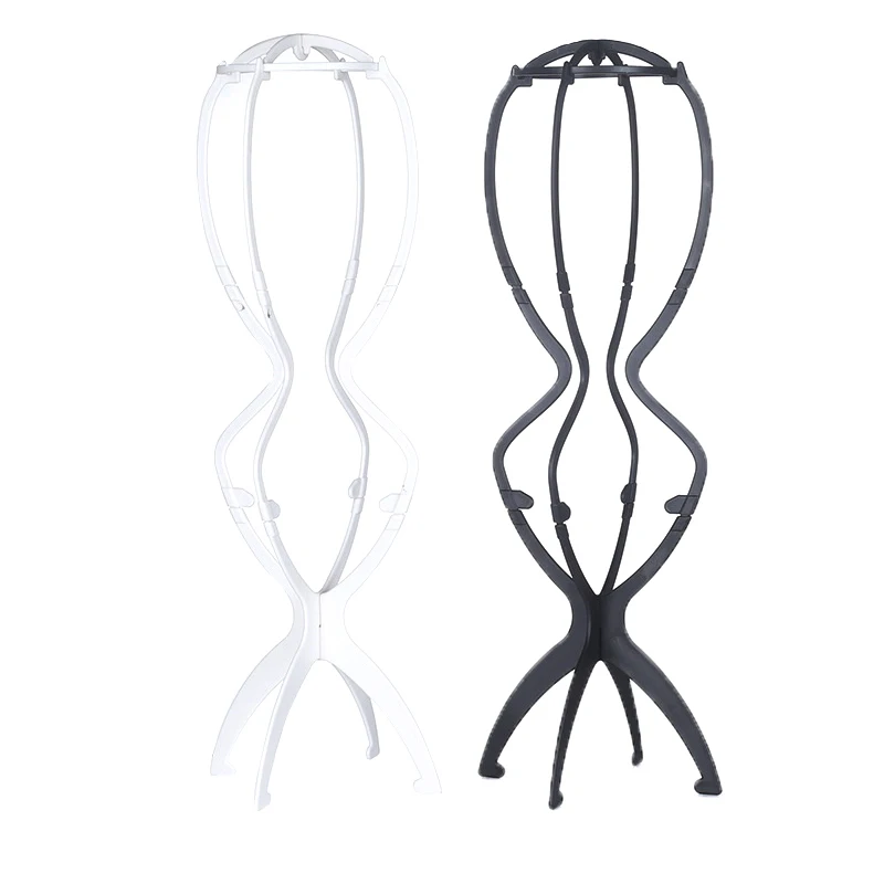 

1PCS Wig Stand Collapsible Wig Holder Durable Wig Display 20 Inch Tool Travel Wig Stand For Styling Display Women Long Wig