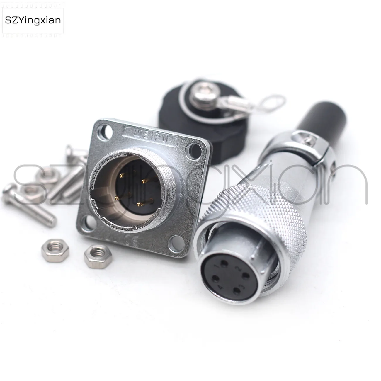 WEIPU WS16 Series 2 3 4 7 8 9 10 12 Pin Female Plug Male Socket M16 Square Panel Mounting Connector Electrical Welding