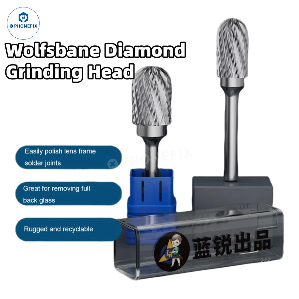 Lanrui Grinding Diamond Head Suitable for Mobile Phones /iPhone 11-17 Pro Max Camera Glass Rear Cover Frame Removal Repair Tools