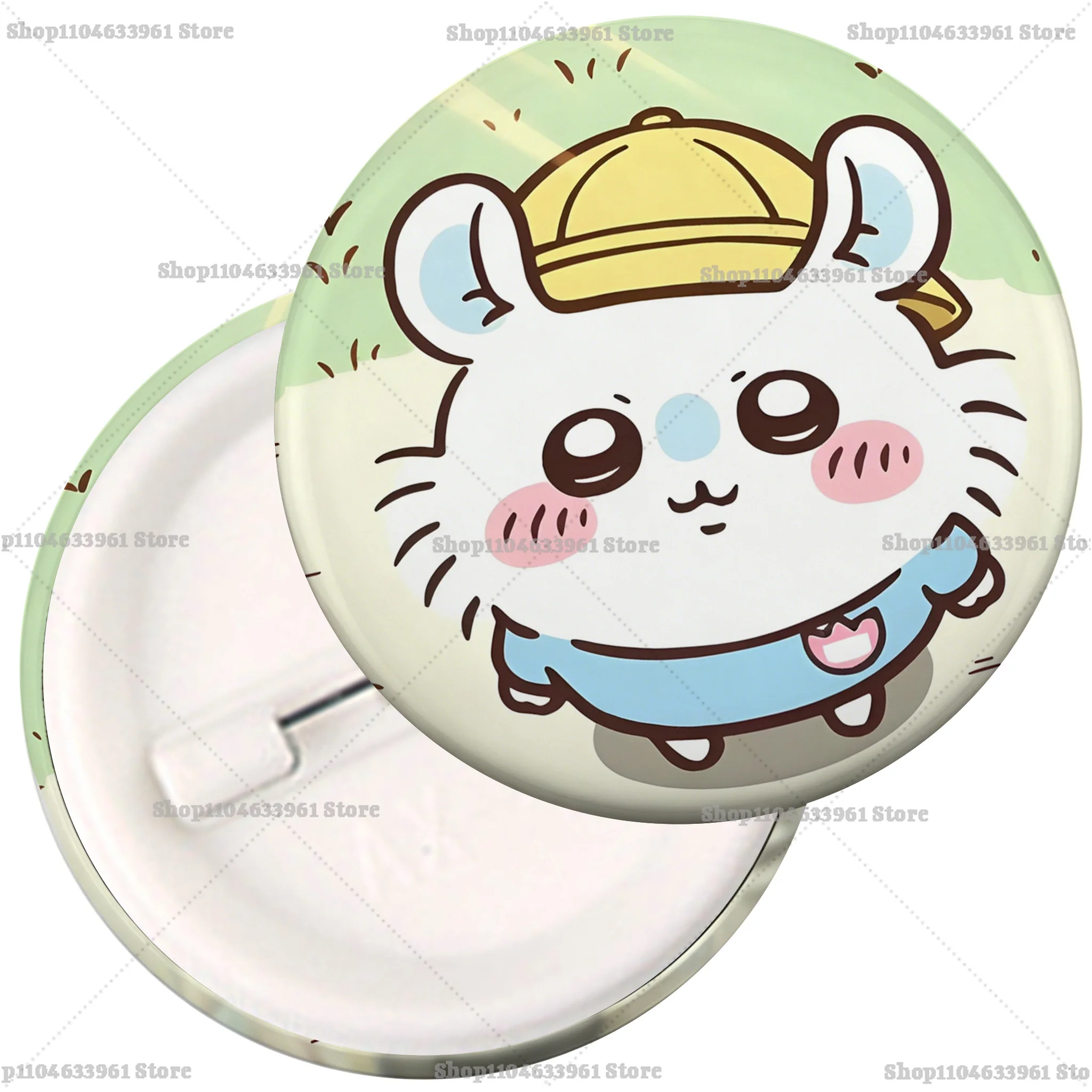 58mm Chiikawa Anime-Anstecknadeln: Kreative Hachiware Usagi Broschen, Runde Abzeichen für Rucksack und Kleidung, Dekorationsgeschenk – Detail 5